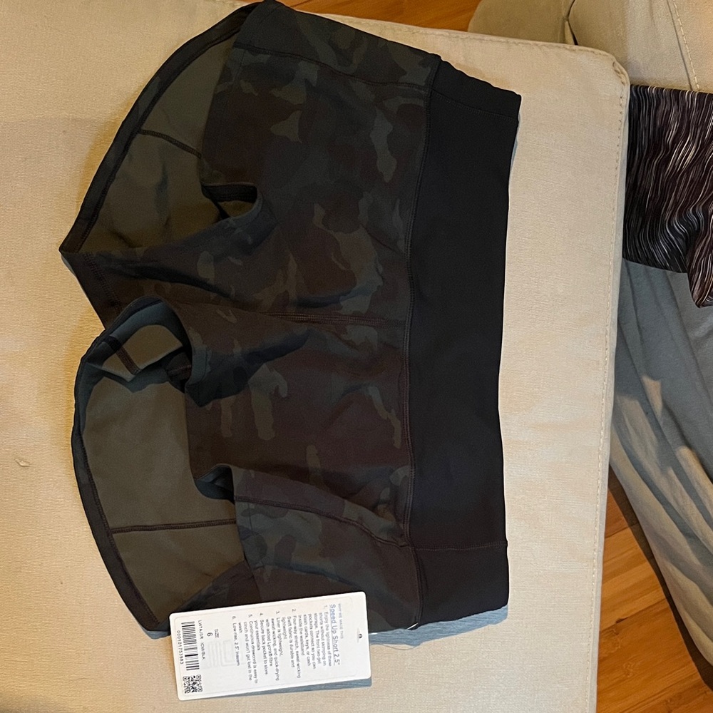 lululemon athletica Black Camo Athletic Shorts